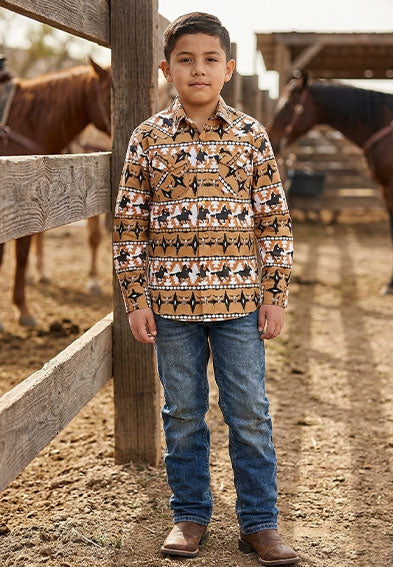 Kid's Snap Button Shirt