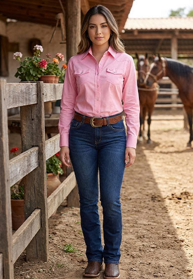 Women's Snap Button Shirt