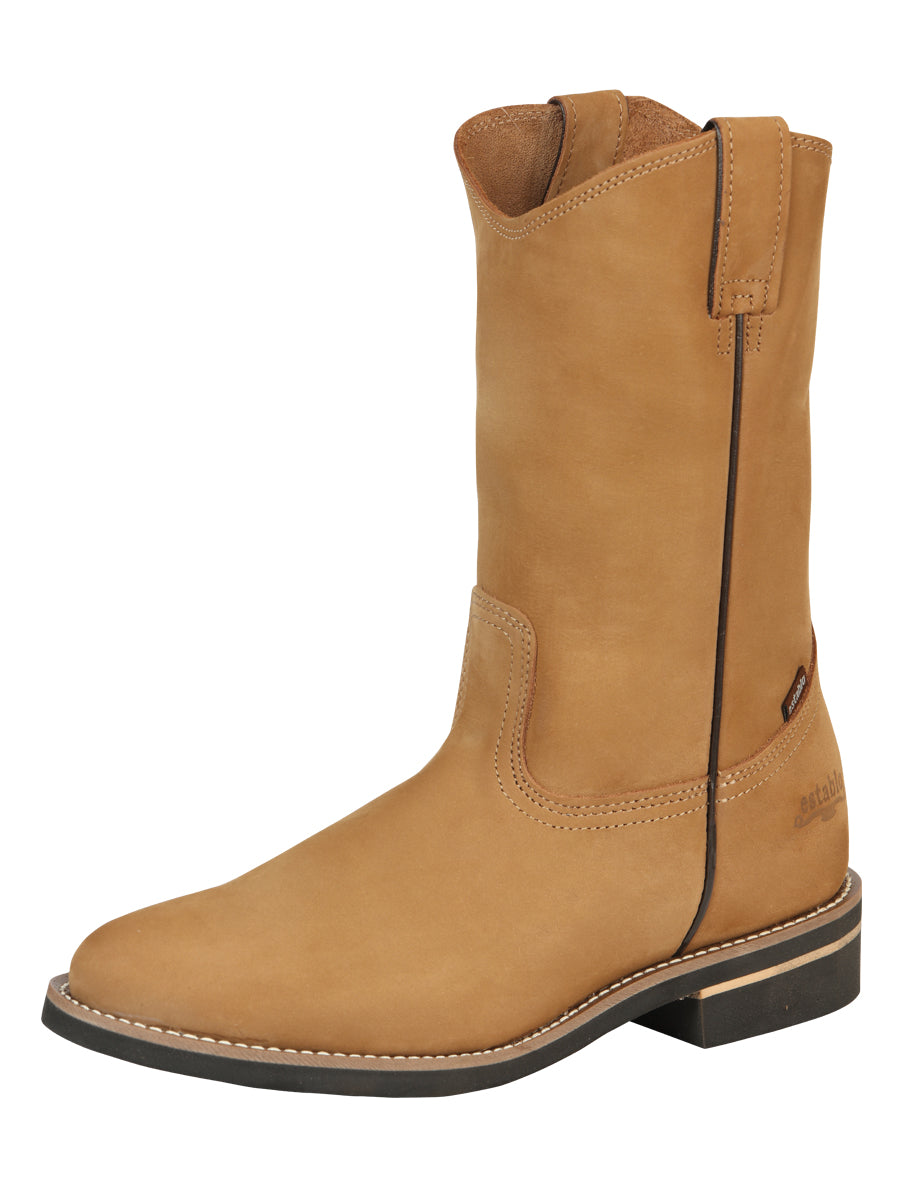 Establo Men's Work Boot - Leather Nobuck - Cinnamon 303