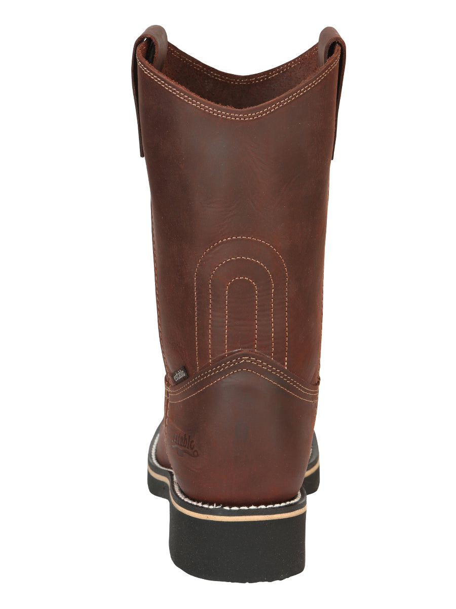 Establo Men’s Work Boot - Crazy Leather in Brown 41531