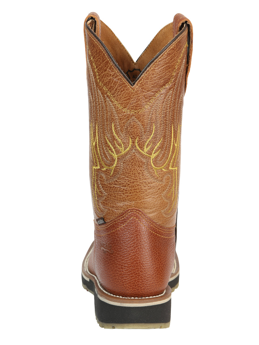 Establo Men’s Rodeo Boot - Bovine Grizzly Leather in Honey 41540