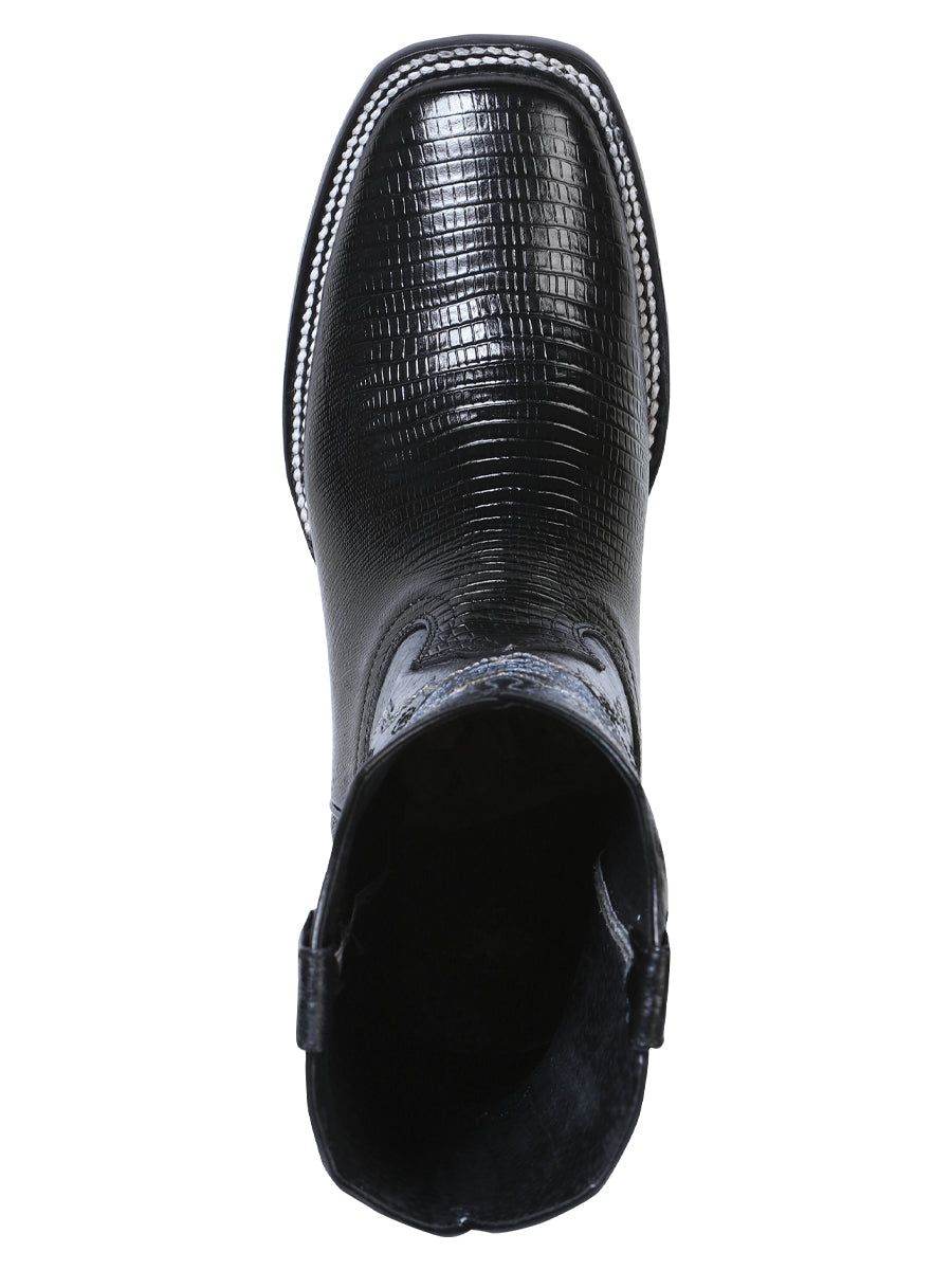 El General Men's Rodeo Boot - Imitation Lizard - Black 41904