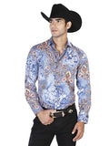 Blue Casual Long Sleeve Shirt 43582