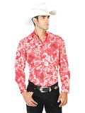Red Casual Long Sleeve Shirt 43583