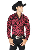 Dark Wine Casual Long Sleeve Shirt 43585