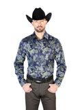 Blue Casual Long Sleeve Shirt 43666