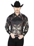 Black Casual Long Sleeve Shirt 43669