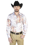 White Casual Long Sleeve Shirt 43993
