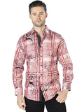 Wine Black Casual Long Sleeve Shirt 44059