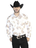 Off White Gold Casual Long Sleeve Shirt 44064