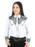 Senor De Los Cielos Embroidery Shirt White/Black 44343