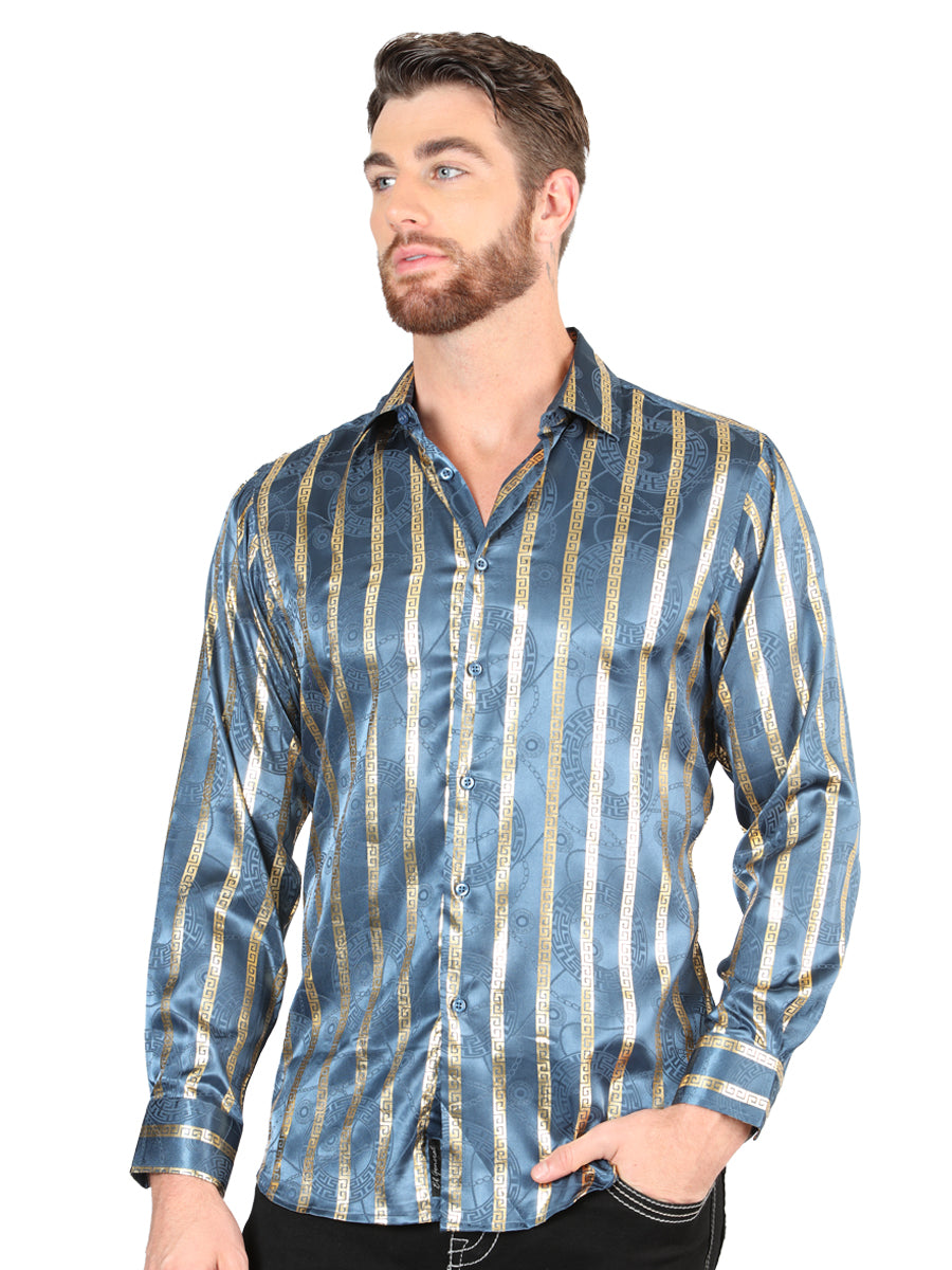 El General Teal Casual Long-Sleeve Shirt 44580