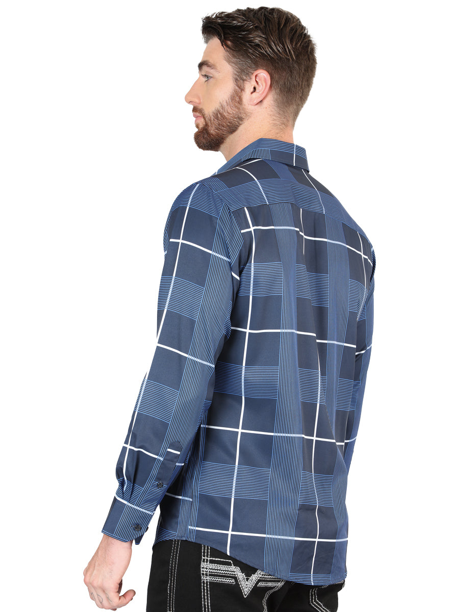 El General Blue Casual Long-Sleeve Shirt 44600