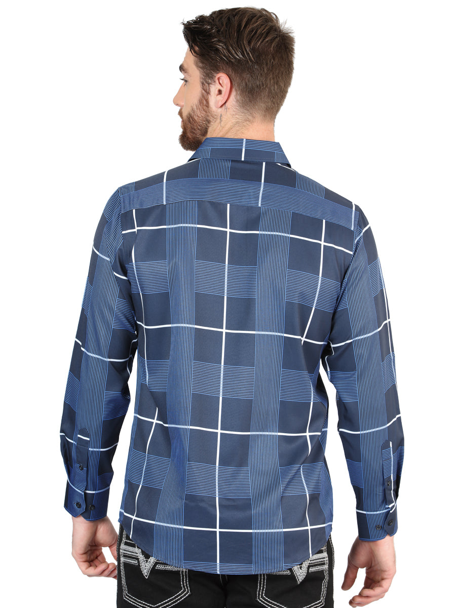 El General Blue Casual Long-Sleeve Shirt 44600