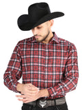 El General - Casual Long Sleeve Shirt - Red 44710