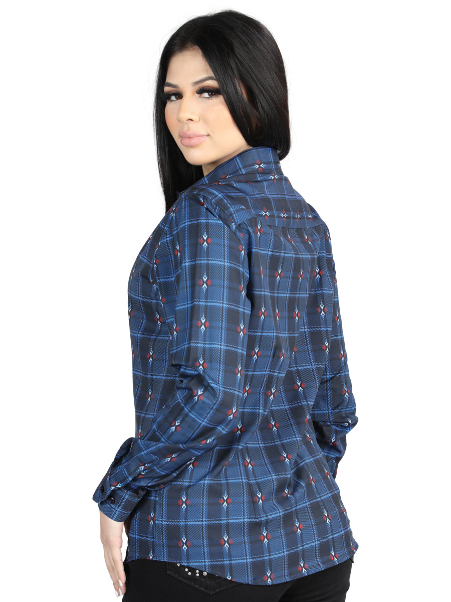 El General  -  Casual Long-Sleeve Shirt  - Black/Blue 44721