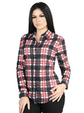 El General  -  Casual Long-Sleeve Shirt  - White/Red 44724