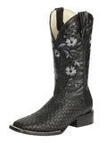 El General Women’s Rodeo Boots Petatillo - Black 44856