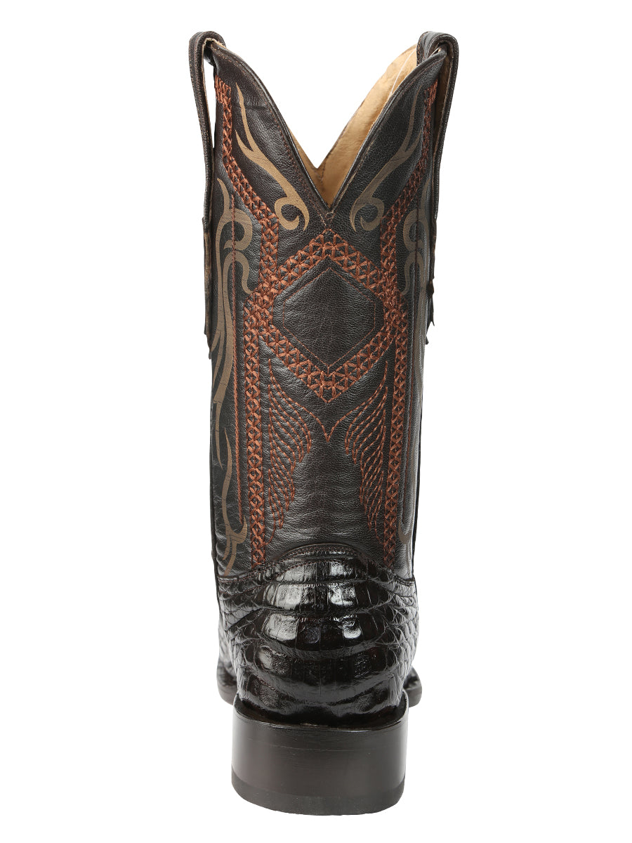 El General Men's Exotic Caiman Belly Cowboy Boots - Brown 45079