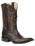 El General Men's Exotic Caiman Nuca Cowboy Boots - Brown 45082