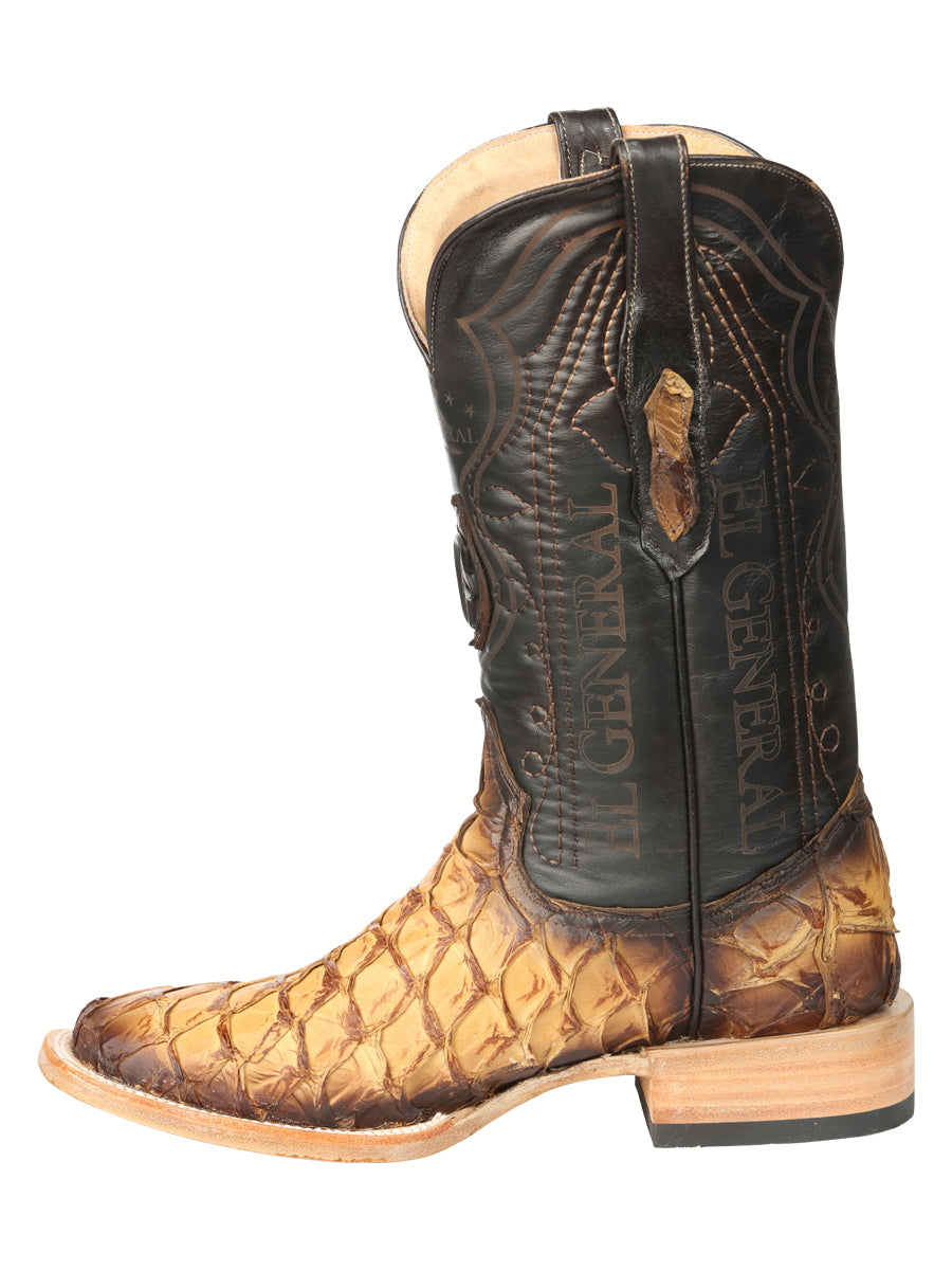 El General Men's Exotic Monster Fish Rodeo Cowboy Boots - Orix  45086