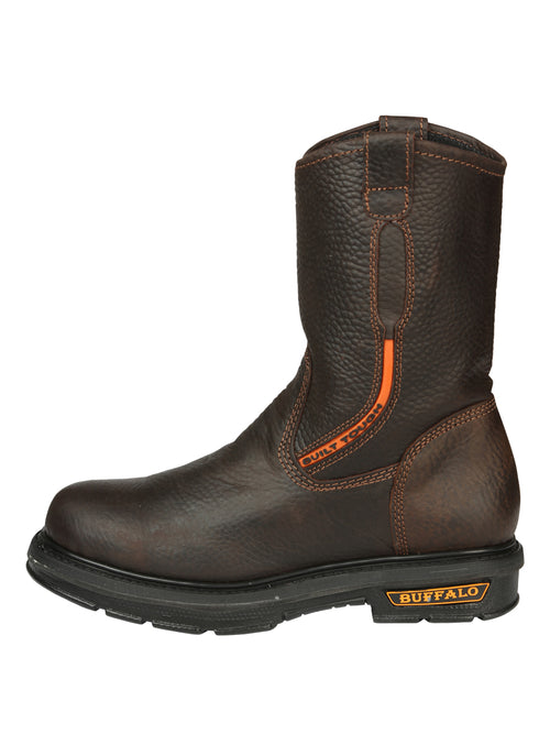 Buffalo & Bull Men’s Work Boots with Toe Cap Bovine Leather - Rino  Moka 45260