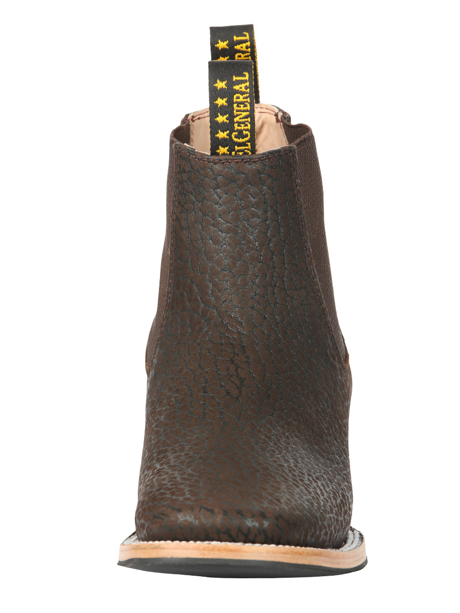 El General Men’s Ankle Boots - Bull Neck Leather Moka 45341