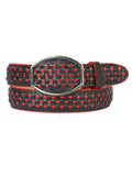 El General Cowboy Belt Petatillo Leather - Black/Red

 45371
