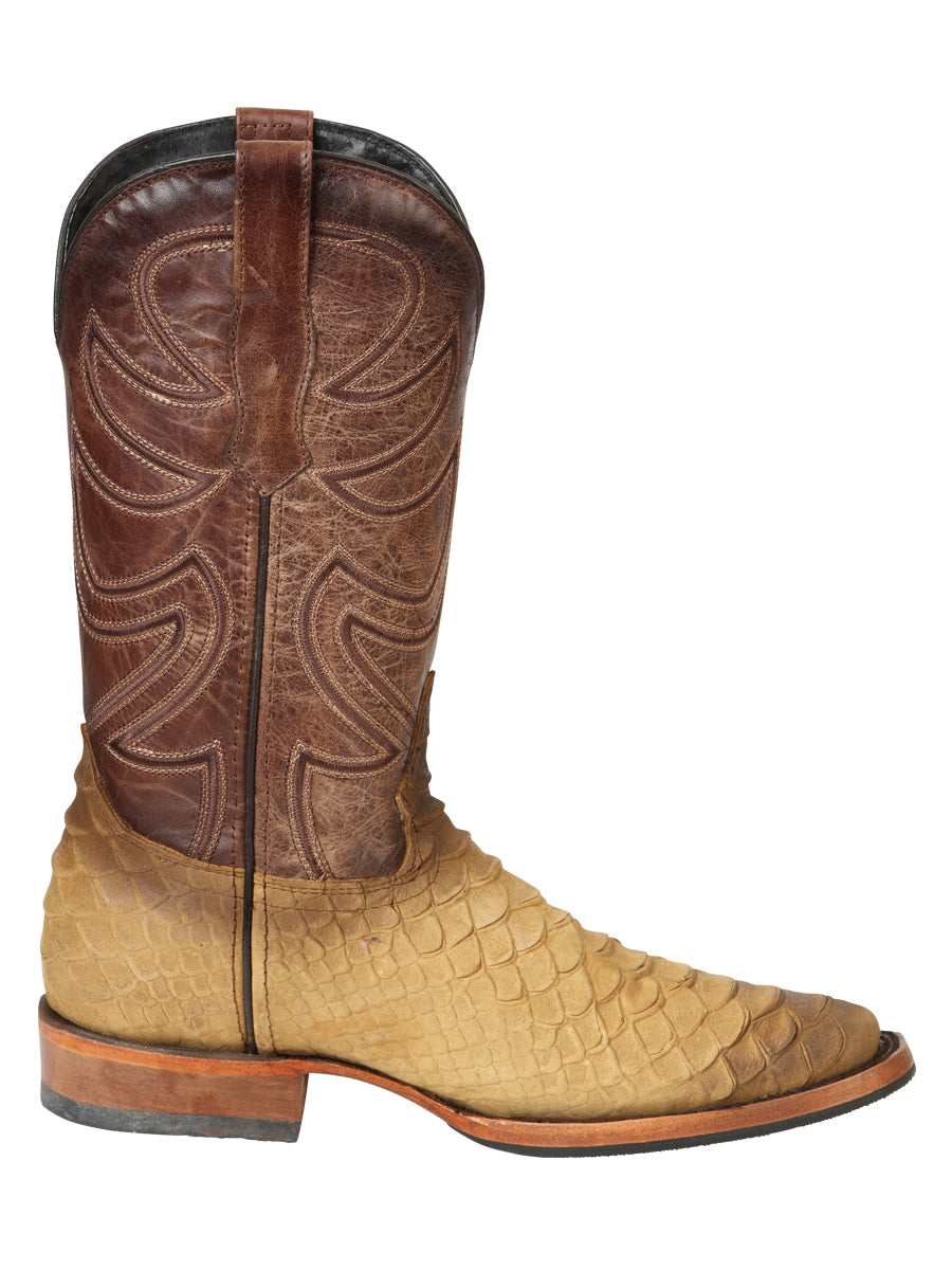 El General Men’s Rodeo Boot Imitation Python - Honey 45563