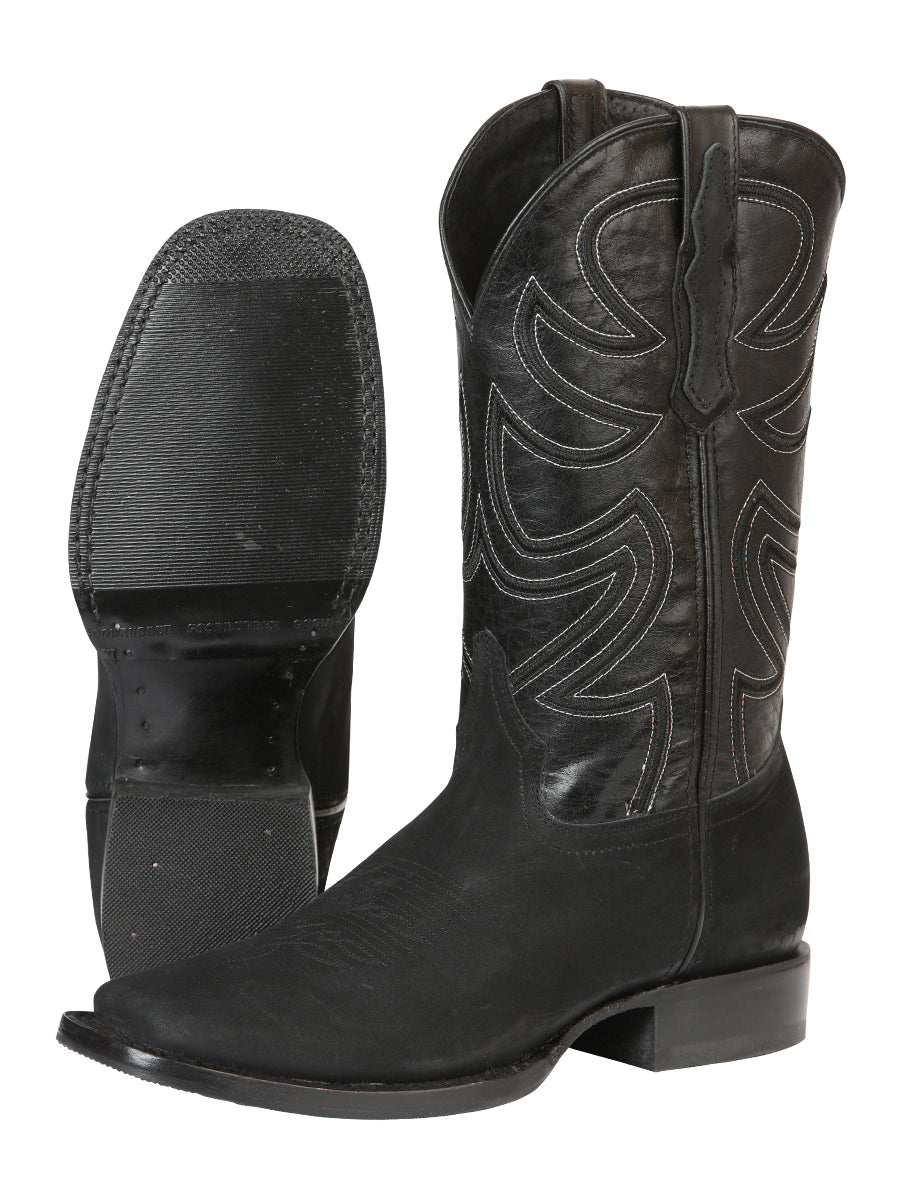 El General Men’s Rodeo Boot Nobuck Leather

 - Black 45567