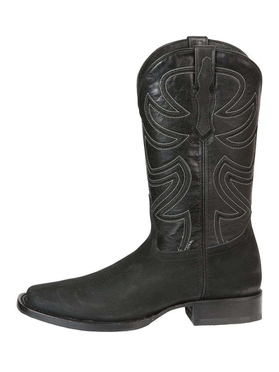 El General Men’s Rodeo Boot Nobuck Leather

 - Black 45567