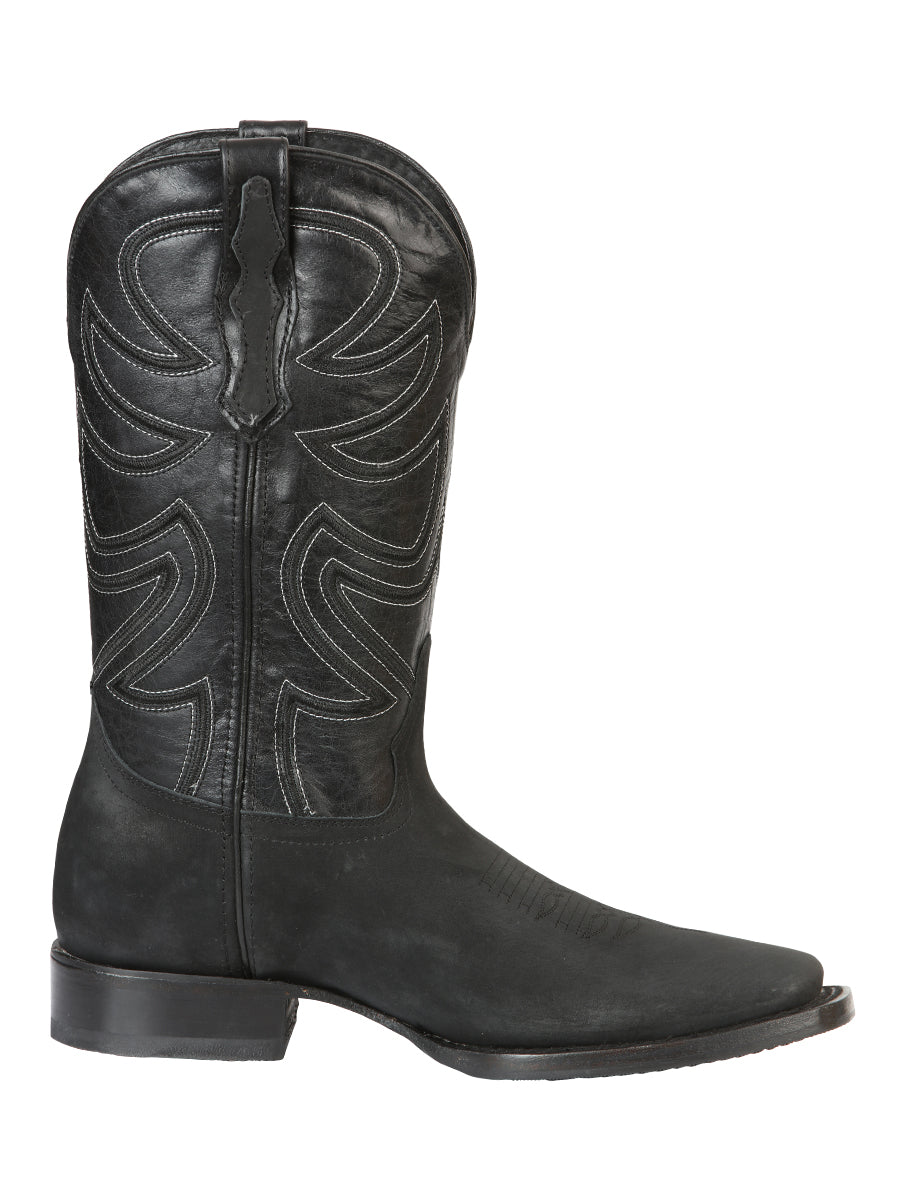 El General Men’s Rodeo Boot Nobuck Leather

 - Black 45567