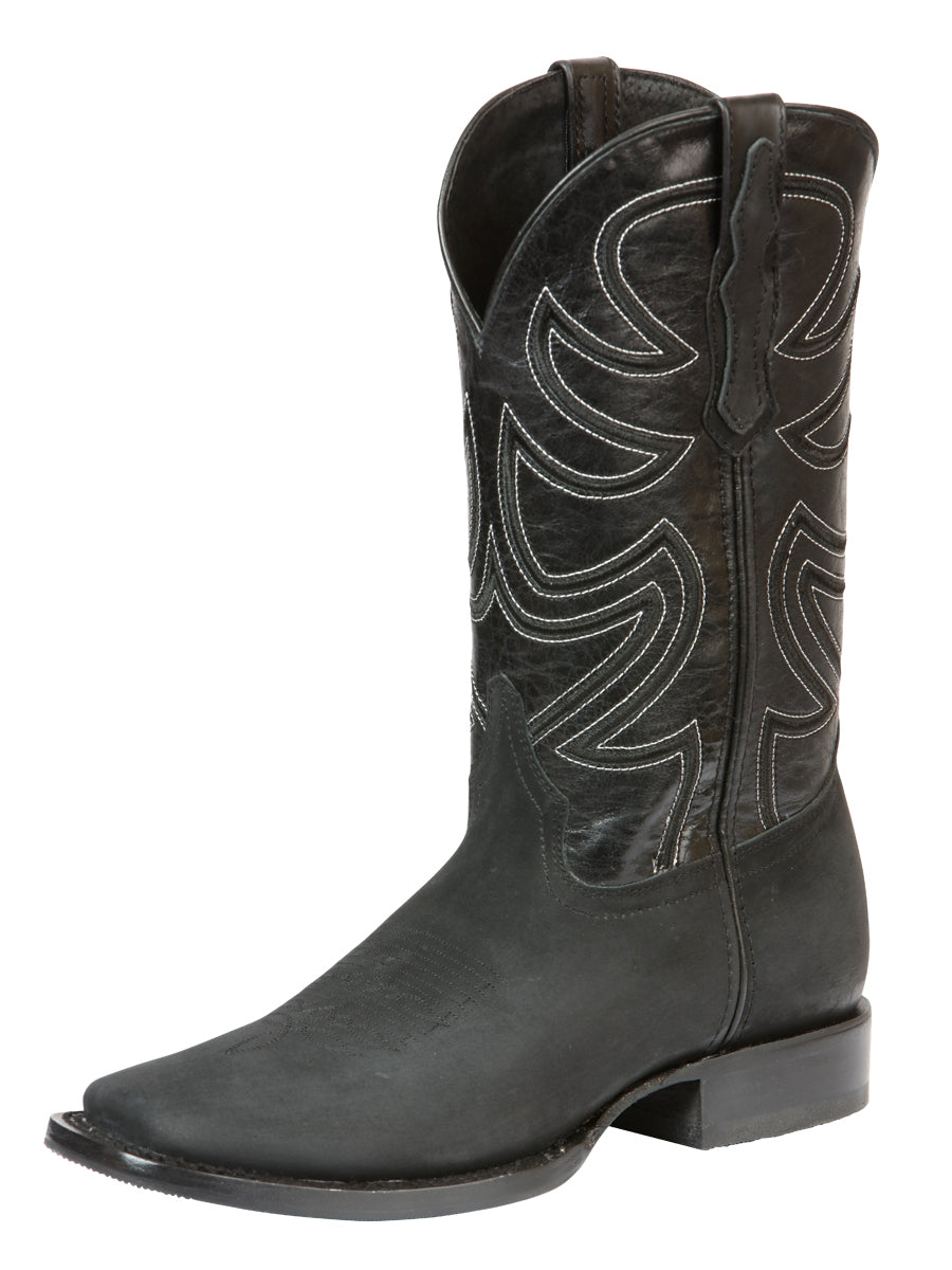 El General Men’s Rodeo Boot Nobuck Leather

 - Black 45567