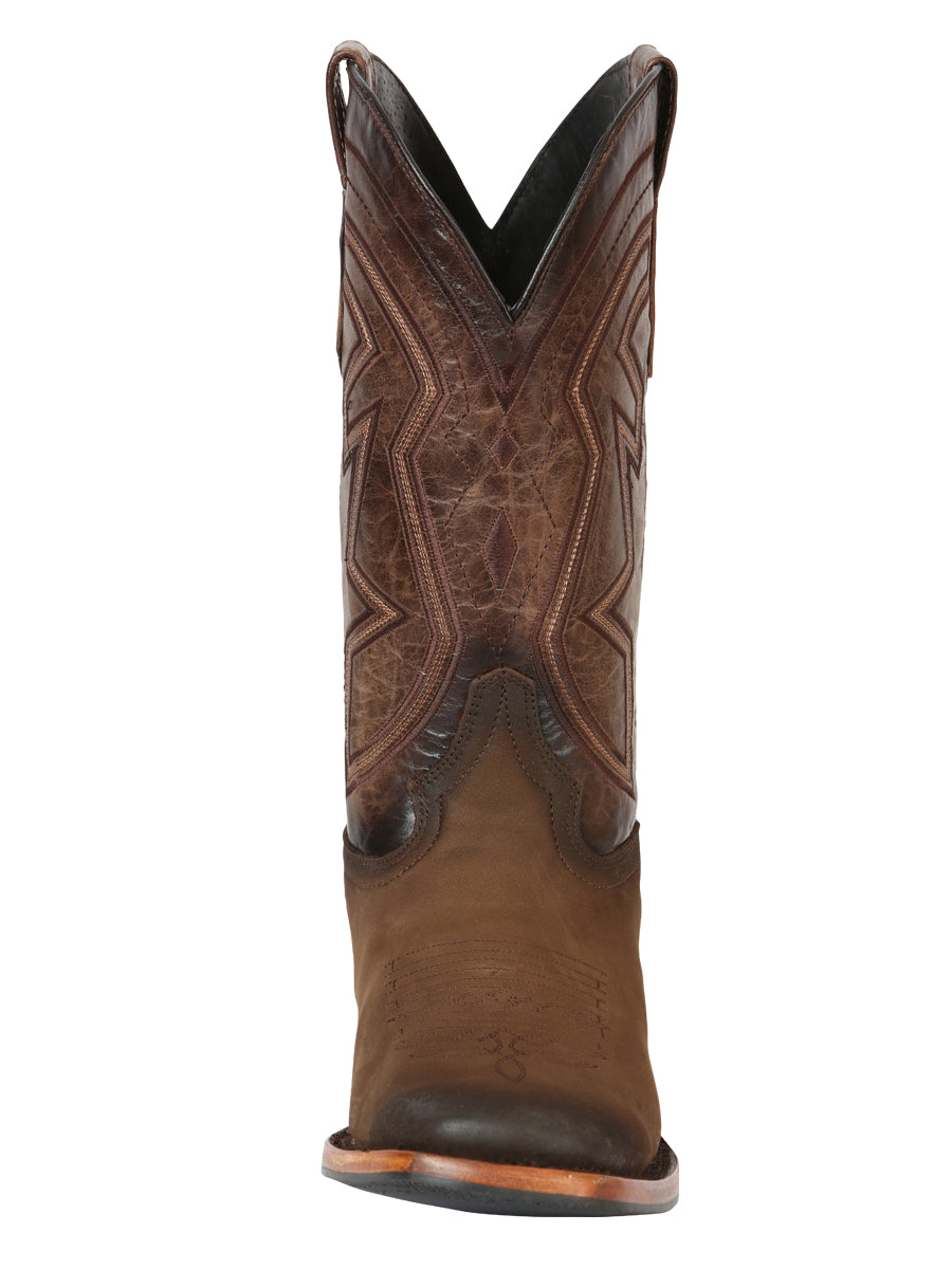 El General Men's Rodeo Boots - Nobuck Camel 45568