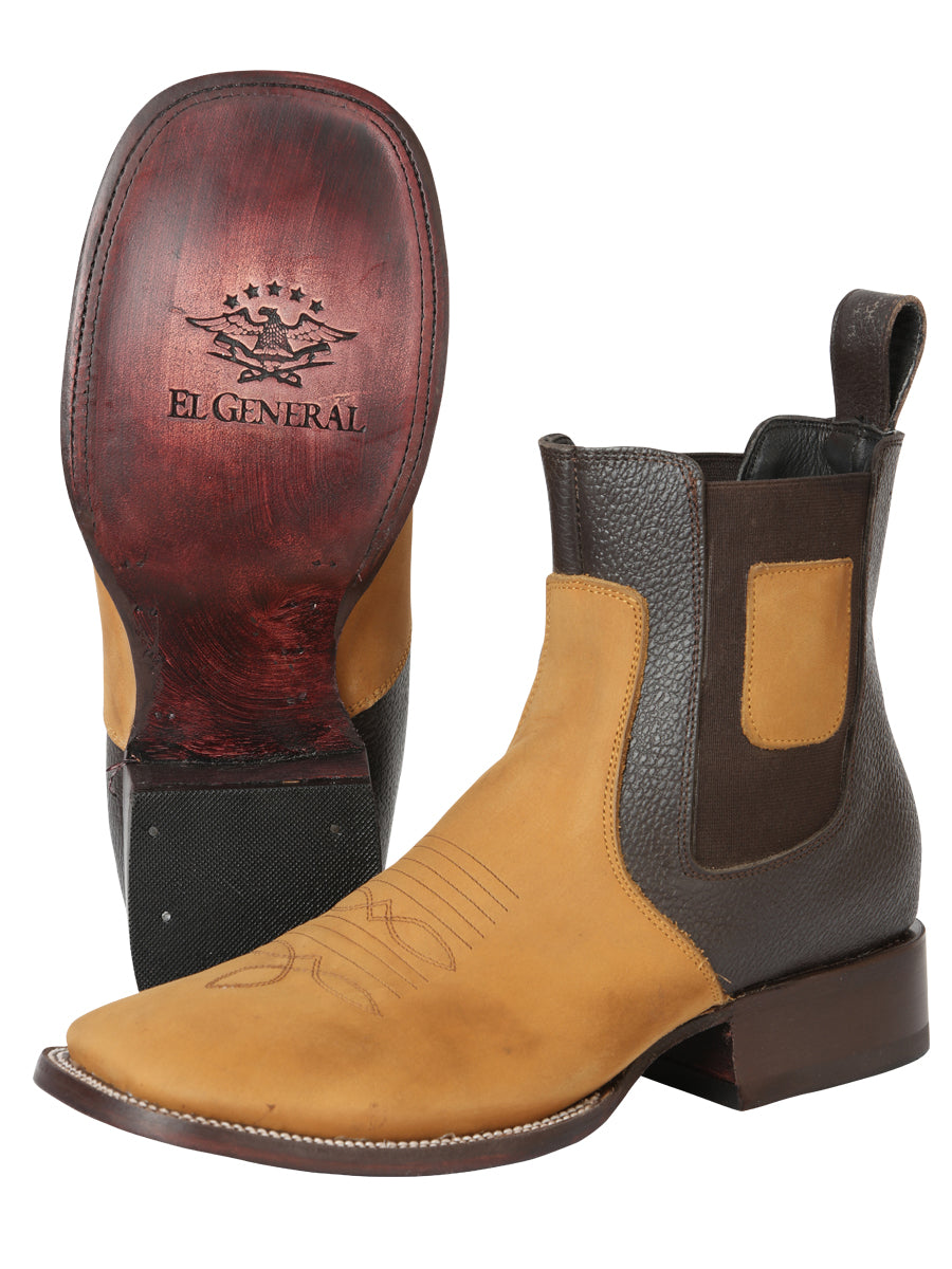 El General Men’s Nobuck Ankle Boots - Honey 45582