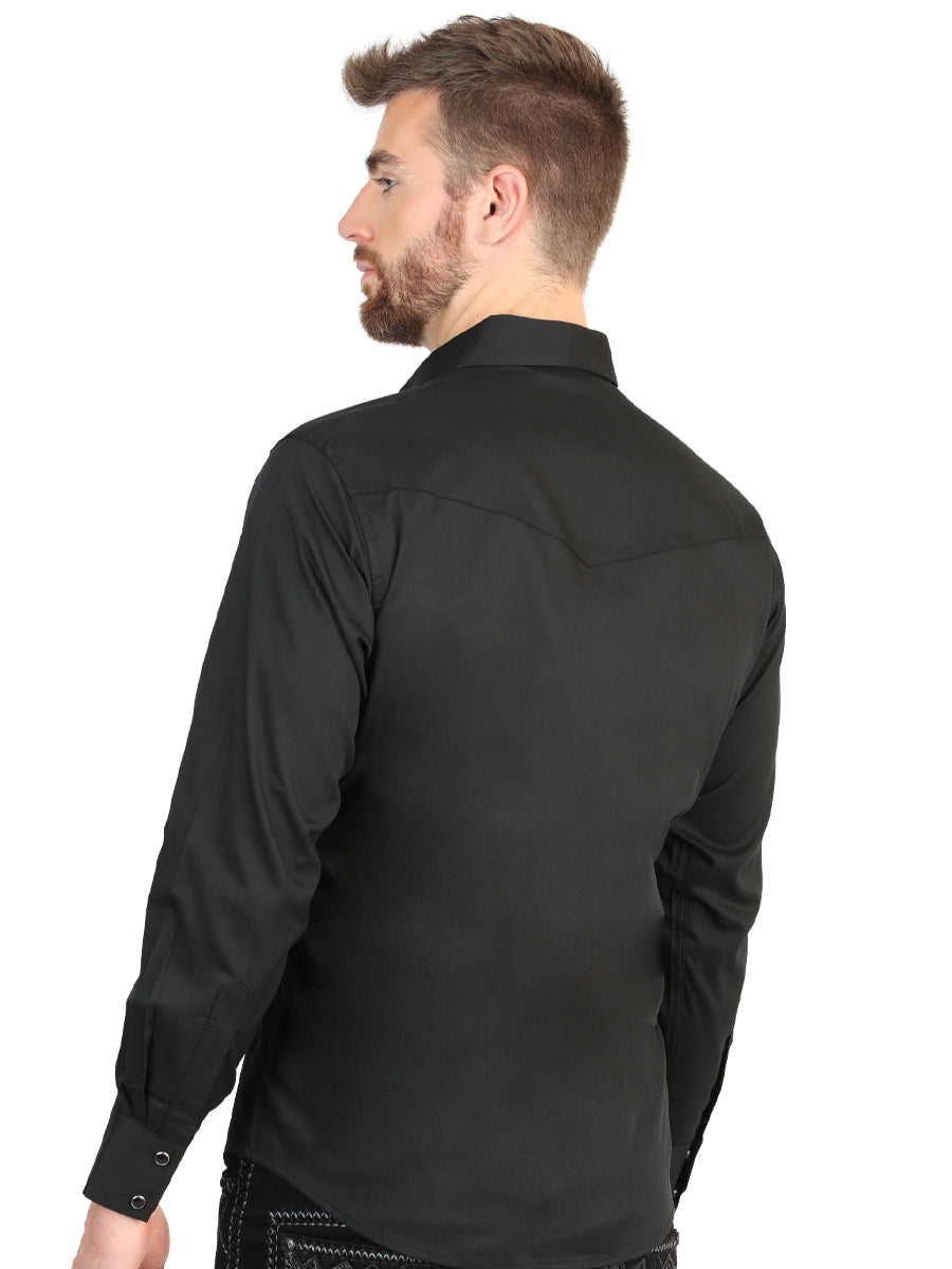 El General Men’s Long Sleeve Western Shirt - Black Stretch
  45612