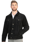 El General Men’s Black Corduroy Sherpa-Lined Jacket 45631
