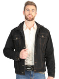 El General Men’s Black Denim Sherpa-Lined Jacket 45641