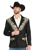 El General Men’s Suede Western Embroidered Blazer - Black
  45647