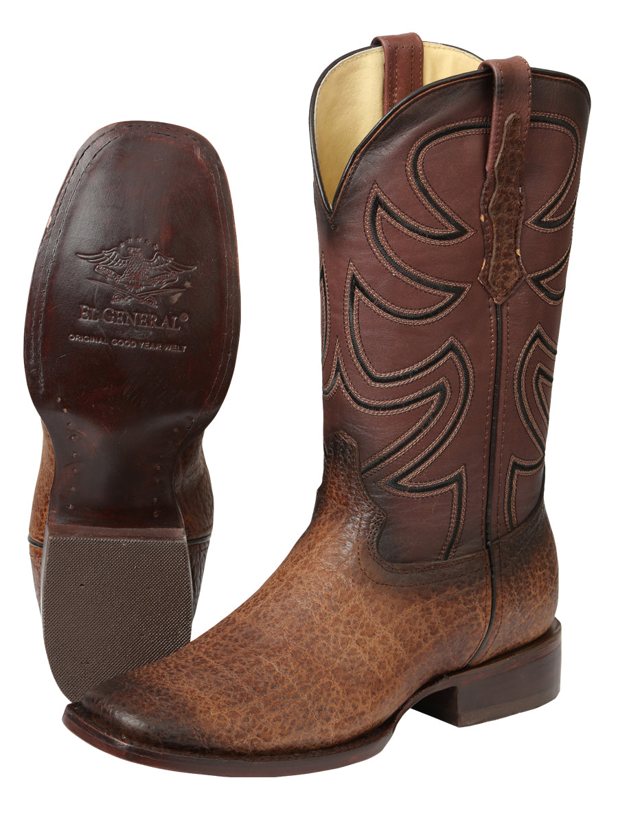 Men’s El General Rodeo Boot Elephant Print Brown Tobacco 45665