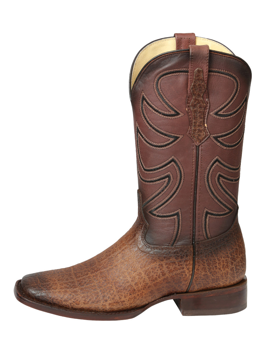 Men’s El General Rodeo Boot Elephant Print Brown Tobacco 45665
