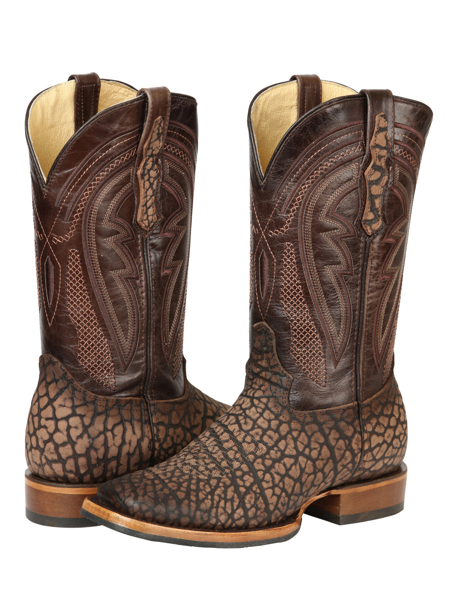Men’s El General Rodeo Boot - Imitation Bull Neck Sand 45667