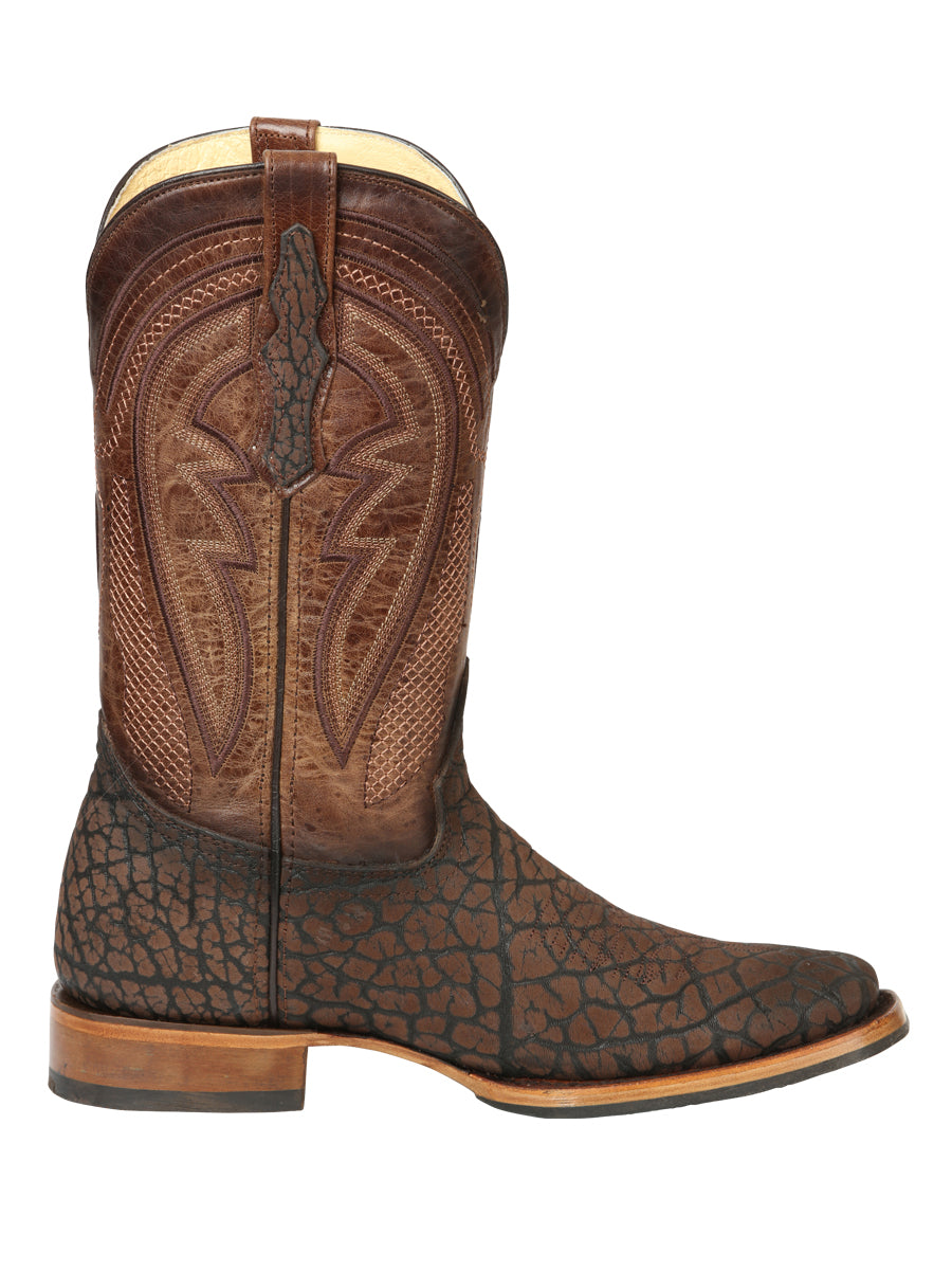 Men’s El General Rodeo Boot - Imitation Bull Neck Brown 45668