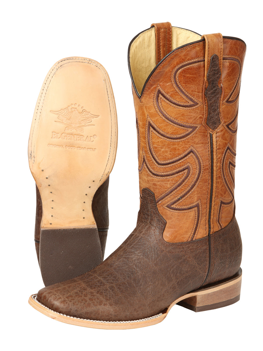 Men’s El General Rodeo Boot Elephant Print Brown 45767
