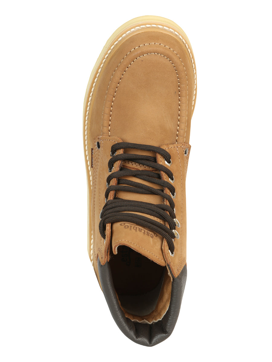 Establo Men’s Work Boot - Nobuck Canela Lace-Up 91204