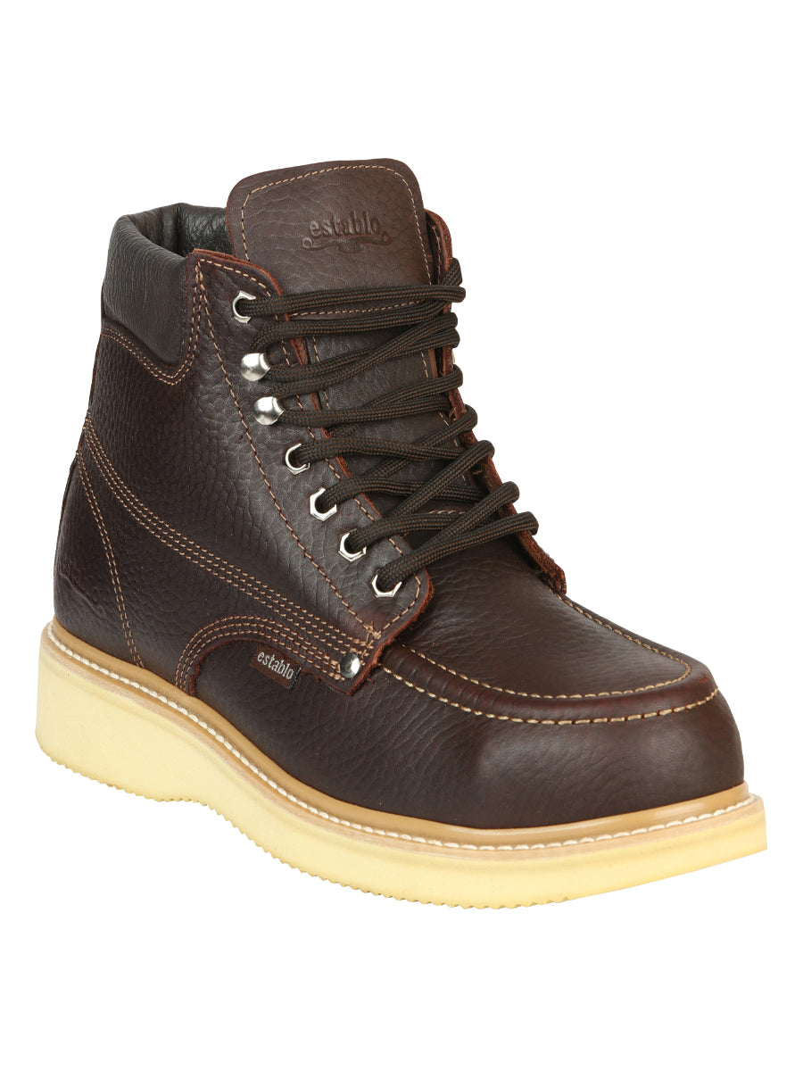 Establo Men's Laced Work Boots with Safety Cap 91310