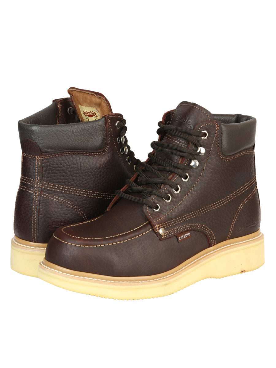 Establo Men's Laced Work Boots with Safety Cap 91310