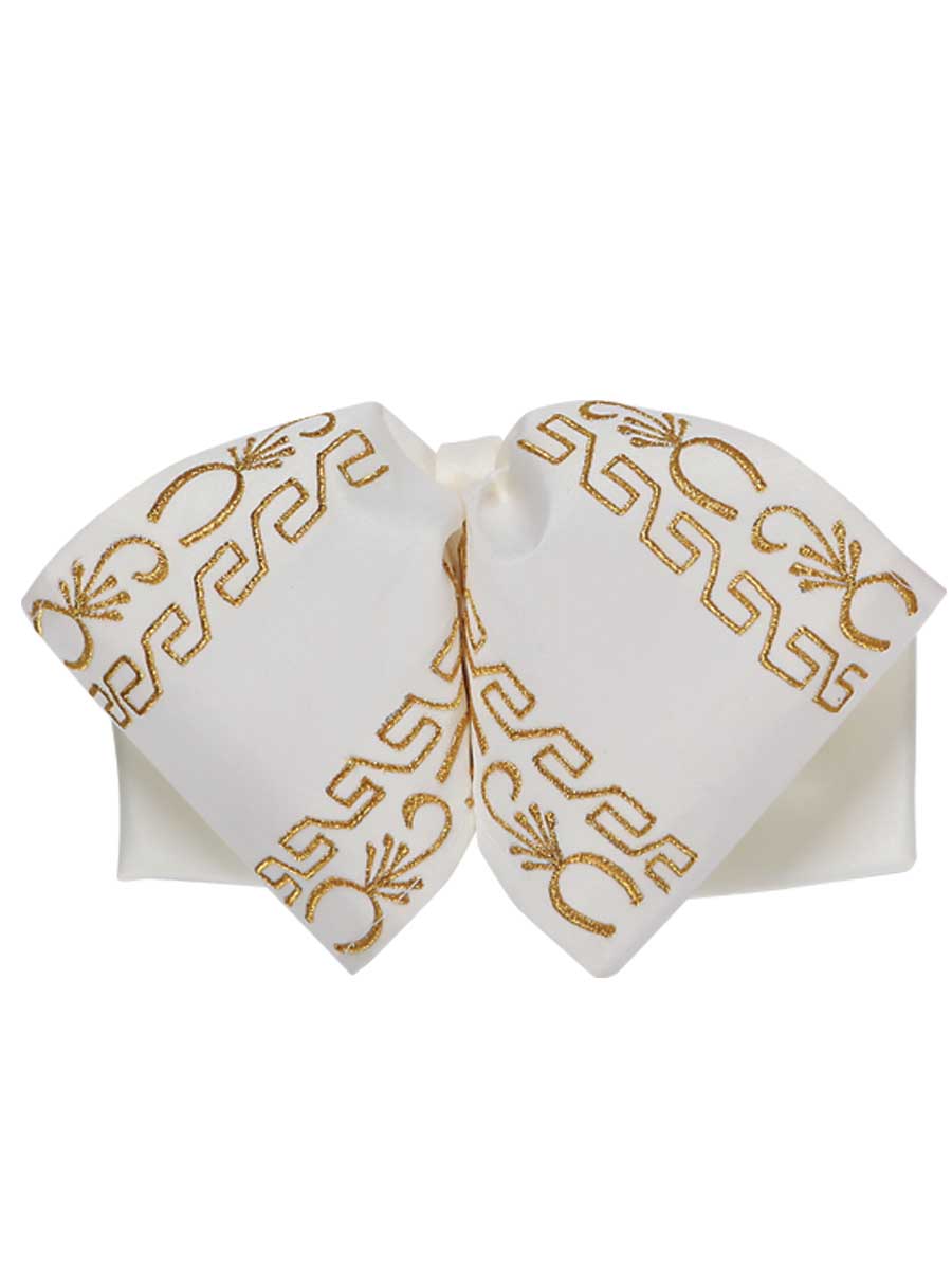 Adult 
Mexican Charro Bow Tie 100% Polyester Ivory/Gold  600136