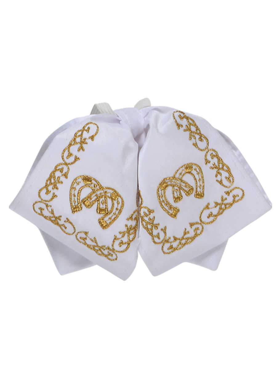 Kids 
Mexican Charro Bow Tie 100% Polyester White/Gold  600143