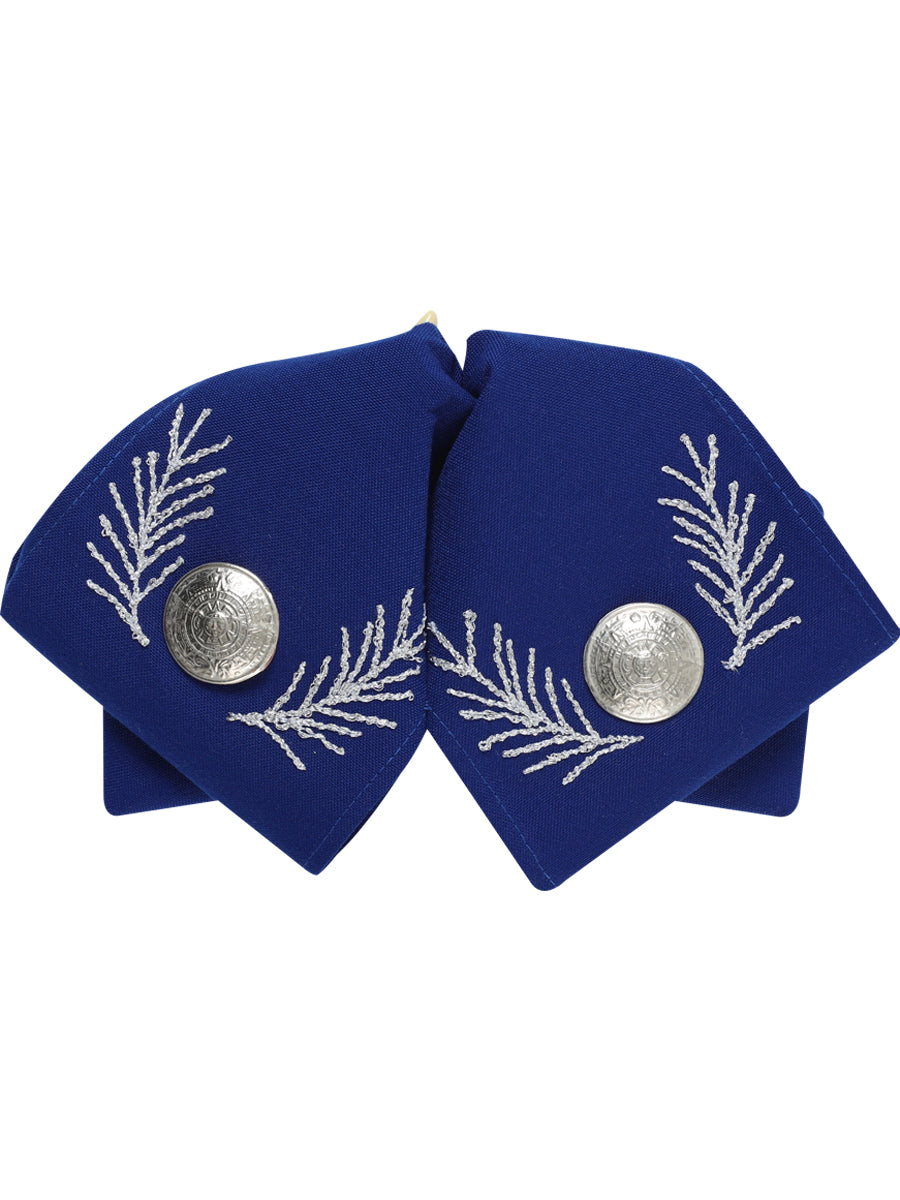 Adult 
Mexican Charro Bow Tie 100% Polyester Royal  Blue/Oro 601108